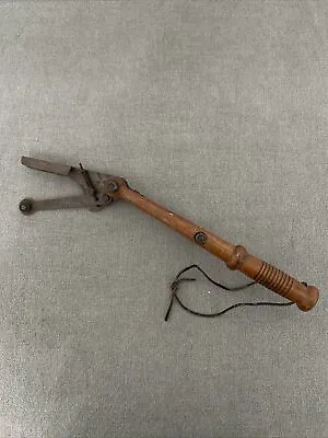 Vintage Japanese Clay Pigeon Skeet Hand Held Thrower Wood Handle EG • $25