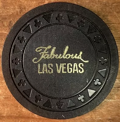 Vintage Fabulous Las Vegas Lucky Horse Shoe Black Poker Chip  • $10