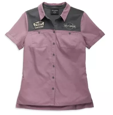 Harley-Davidson Women Shirt Limited Ed Colorblock Modern Mechanic XL 96282-23VW • $93.40