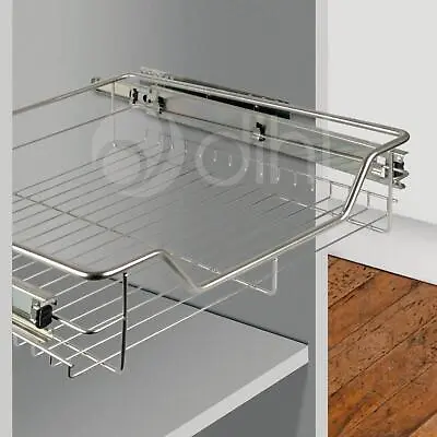 2 X 500MM PULL OUT WIRE BASKET KITCHEN LARDER BASE UNIT CUPBOARD DRAWER • £41.99