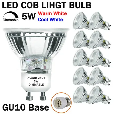 1-10x G10 5W LED Dimmable Cup Bulb Replace Halogen Bulb Cool & Warm White Light • £6.69