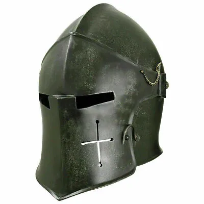 Medieval Crusader Viking Barbuta Helmet Great Knight Templar Helmet Sca Larp • $104.06