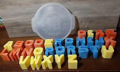 Tuff Stuff Complete Alphabet Letters Matel 1971 Vintage Storage Case Big Blocks • $35