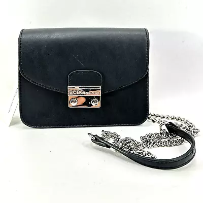 BCBGeneration Milly Crossbody Handbag Mini Black Faux Leather Chain Strap Bag • $24.71