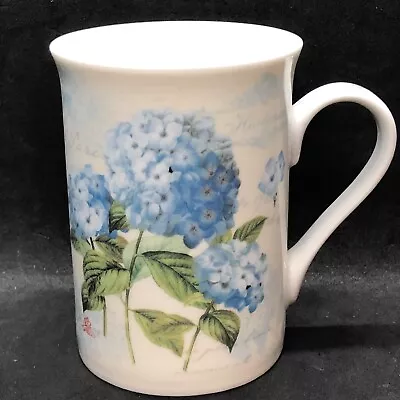 Masterpiece Collection Bone China Hydrangea Blue Floral Coffee Tea Cup Mug  4  T • $9.98