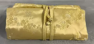 Oriental Silk Brocade Jewelry Roll Wrap Cosmetic Essential Travel Organizer • $9.99