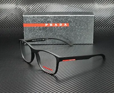 PRADA LINEA ROSSA PS 08GV DG01O1 Black Rubber Demo Lens 54 Mm Men's Eyeglasses • $119.95