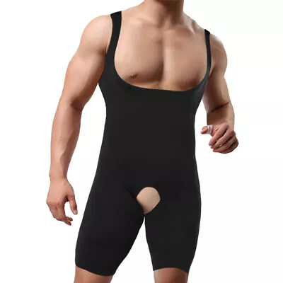 Men Shapewear Bodysuit Full Body Shaper Compression Slimming Suit Breathable USA • $12.79