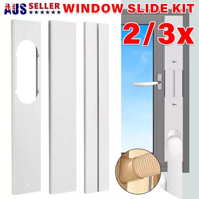 2/3PCS Portable Air Conditioner Window Slide Kit Plate Adjustable With Screws AU • $24.45