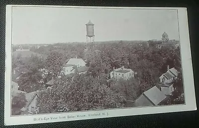 Vineland New Jersey Early Antique Baker House Hotel Bird's Eye View PC Postcard  • $12