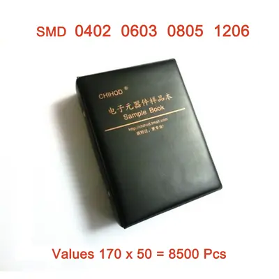 SMD/SMT 0402 0603 0805 1206 Resistors Component Sample Book ±1% Kit (8500Pcs) • $36.44