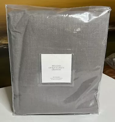 Restoration Hardware Opaque Belgian Linen Drapery RP 50 W X 96 L Fog NEW $255 • $139.99