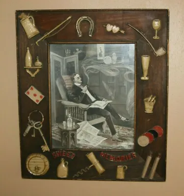 Outstanding Folk Art Sweet Memories Frame.... 18 Pieces Of Memory Decoration • $595