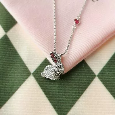 Kate Spade Starring Bunny Pendant Necklace Silver Multi • $14.99