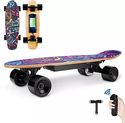 NEW Maple Deck Electric Skateboard Graffiti Graphics W Remote 176lbs Max 12.5mph • $216.59