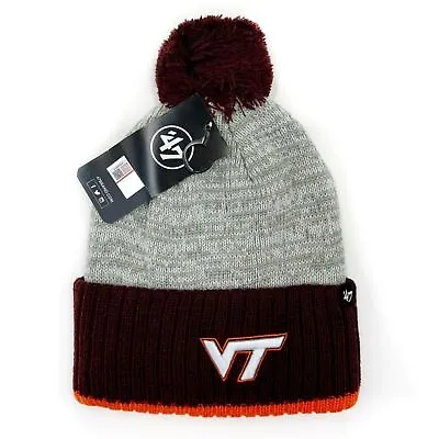 Virginia Tech Hokies Knit Winter Hat Beanie 47 Brand Mens Womens Fan Gift • $26.24