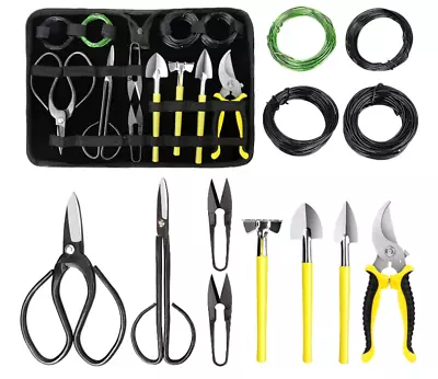 Bonsai Tools Set 13 Pcs High Carbon Steel Succulent Gardening Trimming Tools Set • $26.98