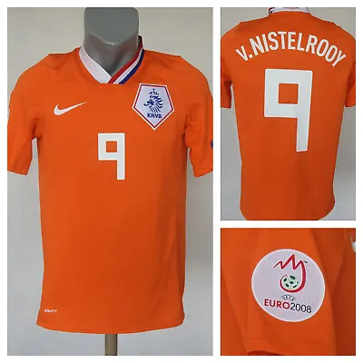 Netherlands EURO 2008 Home Jersey #9 Nistelrooy Nike Orange Shirt Size S Holland • $99