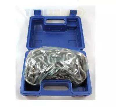 Heavy Duty Steel Towing Utility Farm Chain 14 Ft 2500 Lb X 2 Grap Clevis Hooks • £41.99