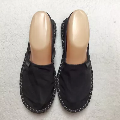 Havaianas Womens Espadrille Flats Canvas Slip On Black Size 6.5 • $16.95