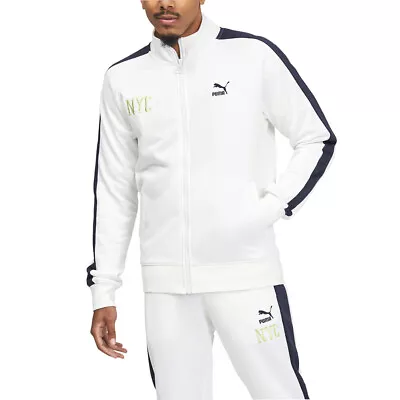 Puma Nyc Golden Gloves T7 Full Zip Jacket Mens White Casual Athletic Outerwear 5 • $17.99