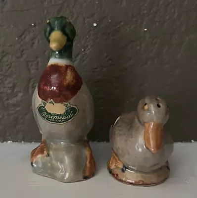 Rosemeade Pottery (ND 1940-1961 ) Mallard Ducks Salt & Pepper W/Sticker • $30