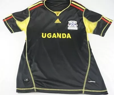 Preowned Adidas Uganda World Cup Soccer Football Jersey Medium M Black/Yellow • $17.95