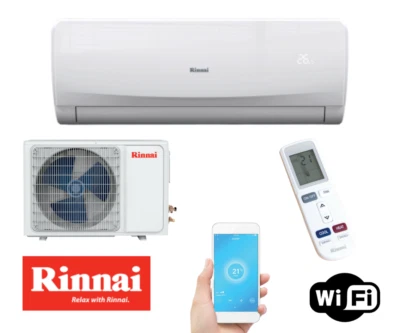 RINNAI (Q Series) 2.5kW REV Cycle Split System Air Conditioner HSNRQ25B+ WIFI • $700