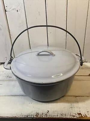 Antique Vollrath Ware Enamel Cast Iron Pot No 7 Porcelain Pot Cauldron • $48