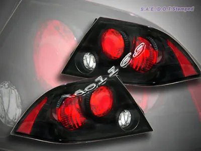 02-03 Mitsubishi Lancer Tail Lights JDM Black Lamps • $101.99