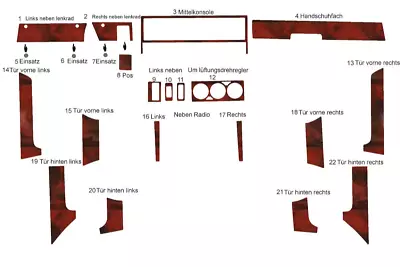 Wood Look Dash Trim Kit For BMW 5 Series E34 1988-1995 Auto Interior Panel • $90.40