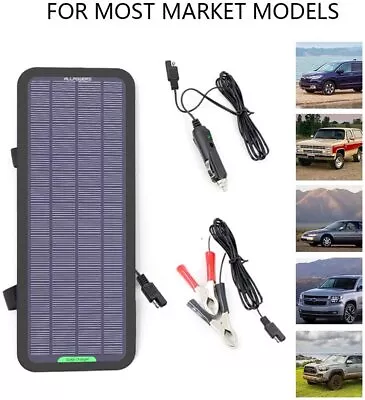 18V 5W Portable Solar Panel Battery Charger Maintainer For Automotive Motorcycle • $18.19