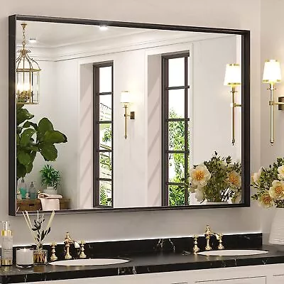 Bathroom Vanity Mirror Rectangle Wall Mirror Metal Framed Bathroom Mirror Modern • $34.19