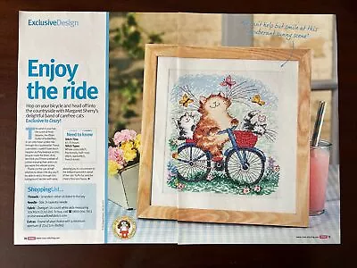 Margaret Sherry Cats On Bike Cross Stitch Chart **from A Magazine** • £1.60