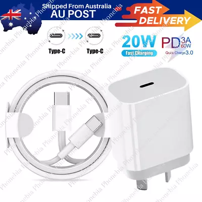 PD Fast Charger 60W Type C To C Cable 20W USB C Adapter For IPad Pro/Air Samsung • $11.53