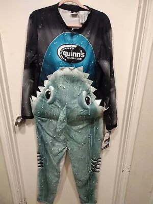 NWT Briefly Stated Shark Eating Scuba Diver Union Suit Size M- Flannel Costume  • $18.71
