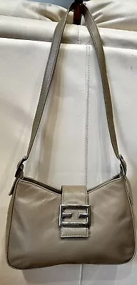 Marlo Beautiful Vintage Taupe Beige  Shoulder Purse. Genuine Leather EUC A++ 20 • $22.99