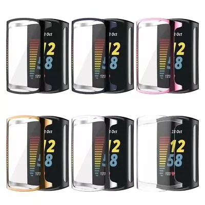 Full Cover Screen Protector Bumper Protective Shell For Fitbit Charge 6/5 • $5.46