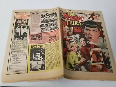 The Monster Times Volume 1 May 1974 #47 Star Trek  Space 1999 Sci-fi Comics  • $14.99