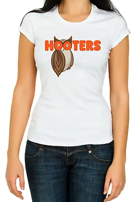 £9.50 • Buy New Hooters Owl Sexy Waitress Boobs American 3/4 Short White T-Shirt Woman K101A