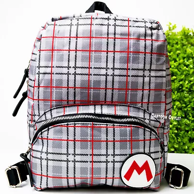 Super Mario Bros Controller Gear Mini Backpack 12  Mario Plaid • $16.14