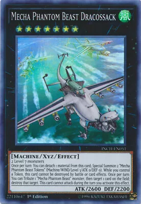 Yugioh! LP Mecha Phantom Beast Dracossack - INCH-EN051 - Super Rare - 1st Editio • $2.11