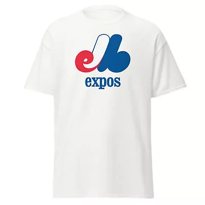 MONTREAL EXPOS WHITE RETRO THROWBACK LOGO Men's Classic T-Shirt • $19.99