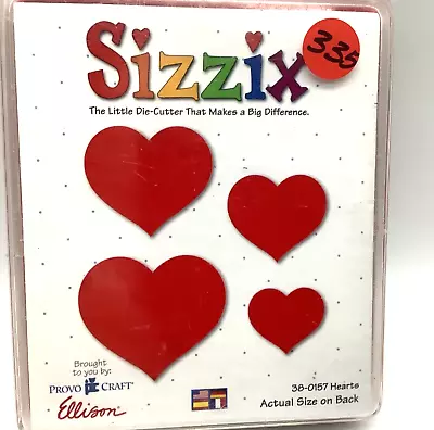 #335 Sizzix Hearts Die 38-0157 Provo Craft Ellison • $5