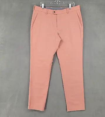 Charles Tyrwhitt Men Pants Size 36x32 Pink  Chino Slim Fit Non-iron Slacks • $31.49