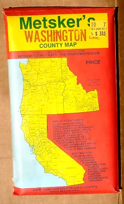 Metsker’s Washington County Map Oregon OR Vintage Sportsmen's Guide • $10.23