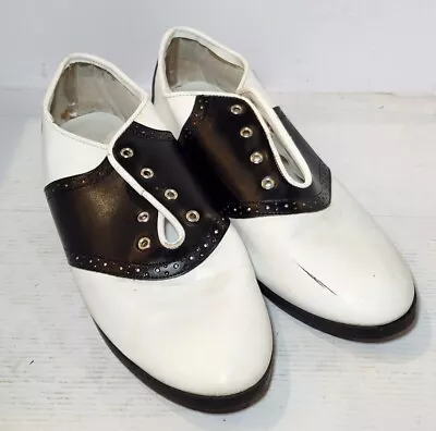 Funtasma Black & White Disco Costume Saddle 50 Shoes Size 11? *READ* Women's EUC • $14.95