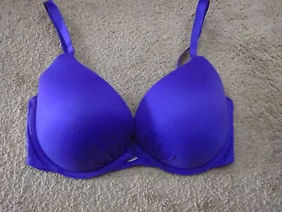 FABULOUS By Victoria's Secret Blue Padded Plunge Bra Size 34DD • $9.99