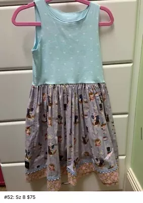 Size 8 Matilda Jane Clothing Platinum Plat Girls Sara Peter Pan Dress EUC • $75