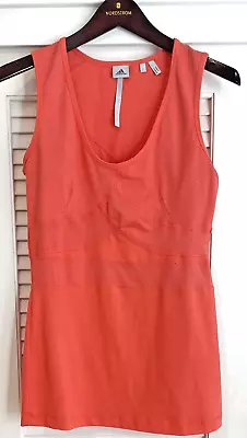 Stella McCartney Adidas Orange Fitted Mesh Tennis Yoga Tank Top Large Perfect! • $20